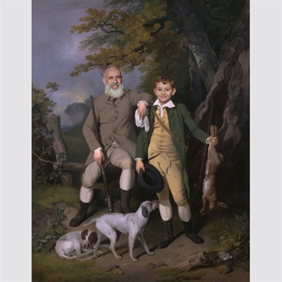 Personalized Masterpiece Portrait of a Sportsman with His Son from Photos,by myDaVinci - myDaVinci